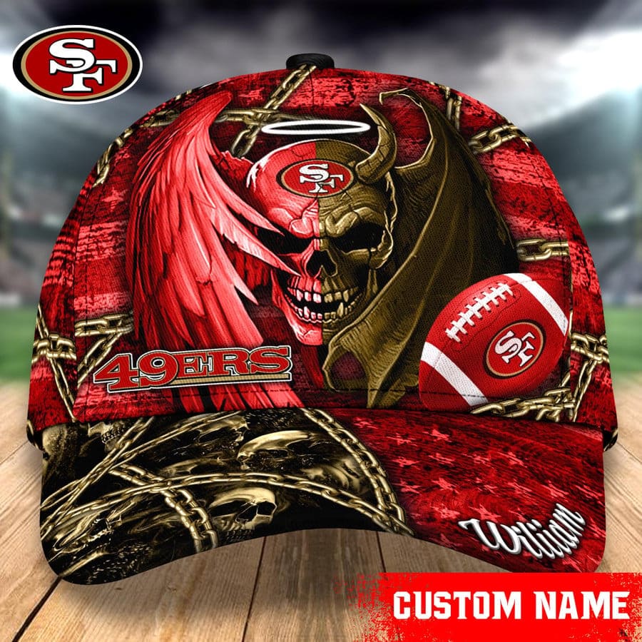 Personalized NFL San Francisco 49Ers Grateful Dead Skull Cap