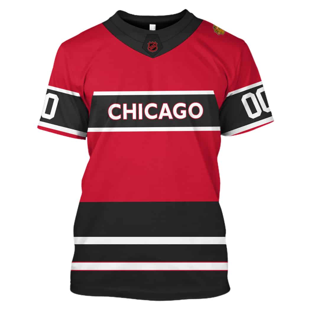 Chicago Blackhawks-Personalized NHL Reverse Retro Hoodie